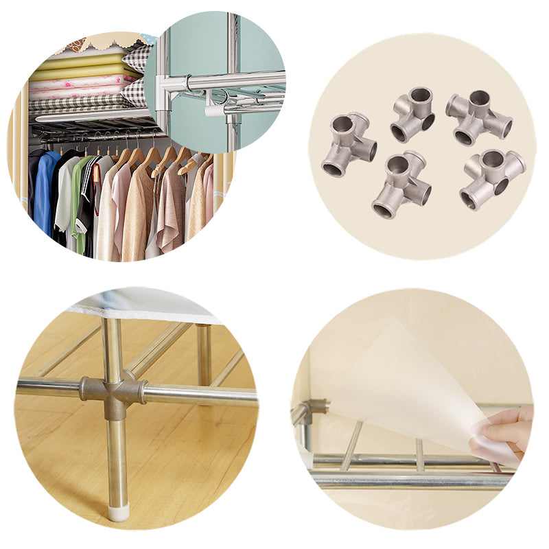 Contemporary Wardrobe Closet with Legs Steel Wardrobe Armoire