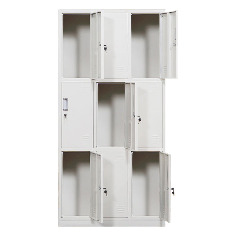 White Colour Wardrobe Contemporary Steel Home Wardrobe Closet with Lock
