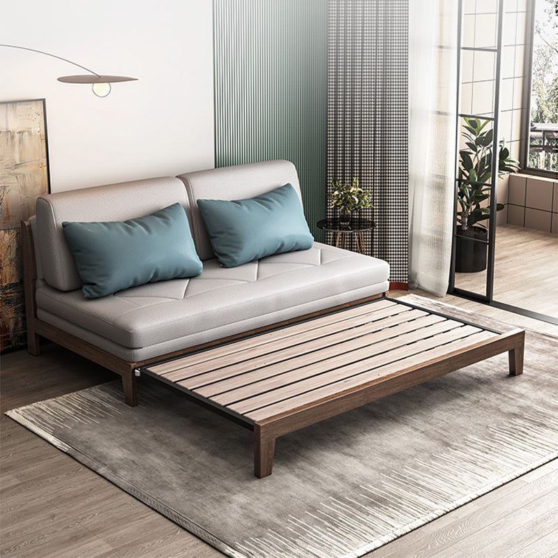 40.15" Wide Sofa Bed Faux leather Sleeper Sofa with Upholstered