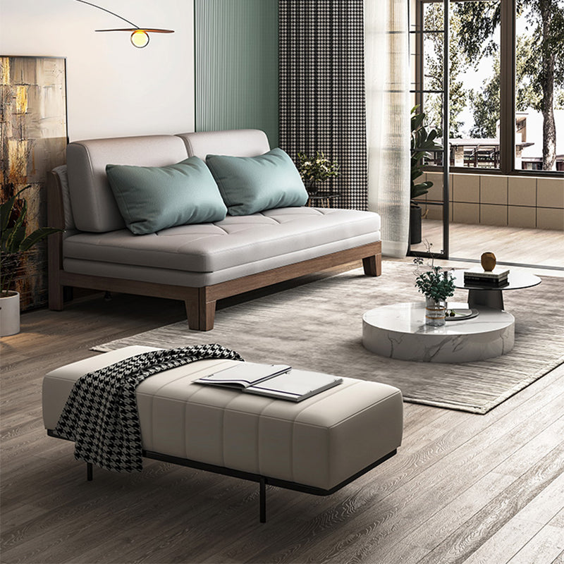 40.15" Wide Sofa Bed Faux leather Sleeper Sofa with Upholstered