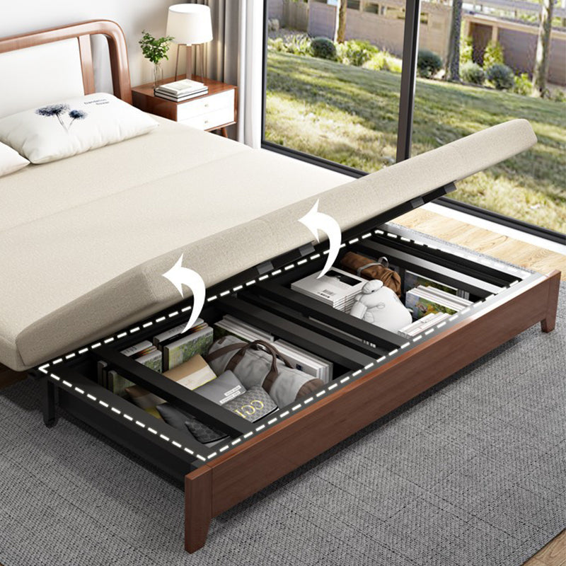 32.28" Wide Sofa Bed Linen Sleeper Sofa with Upholstered and Storage Box