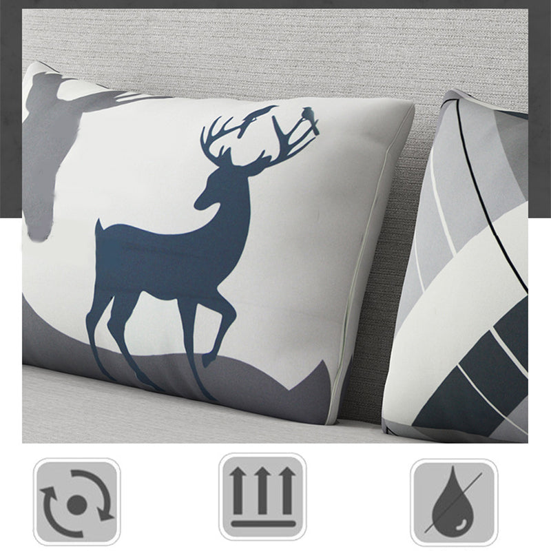 Light Gray 30.70" Wide Sofa Bed Linen Sleeper Sofa with Upholstered and Storage Box