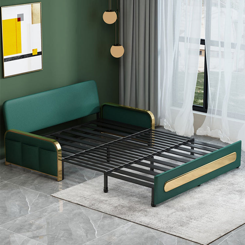 30.70" Wide Sofa Bed Faux leather Sleeper Sofa with Upholstered and Storage Box