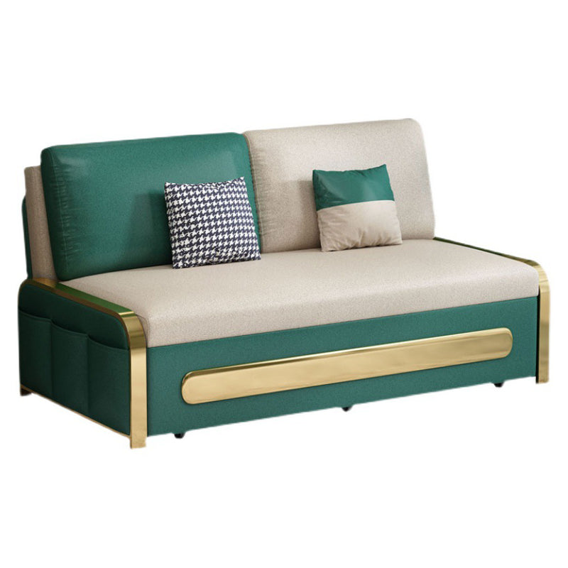 30.70" Wide Sofa Bed Faux leather Sleeper Sofa with Upholstered and Storage Box