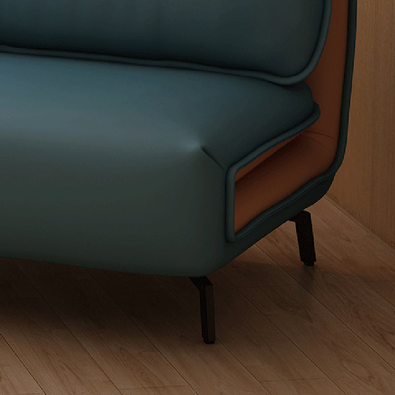 Contemporary Faux Leather Sofa Bed Convertible Armless Sofa Bed