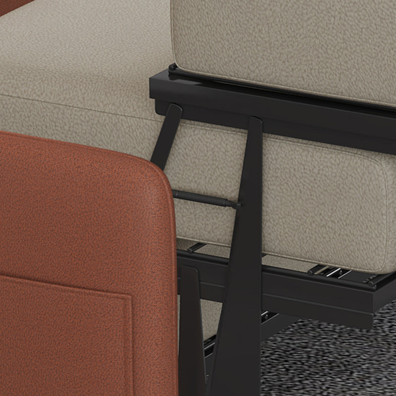 38.58" W Contemporary Faux Leather Armless Sofa Bed for Living Room