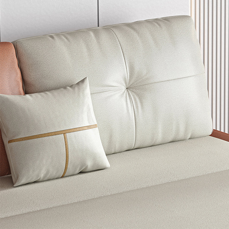 38.58" W Contemporary Faux Leather Armless Sofa Bed for Living Room