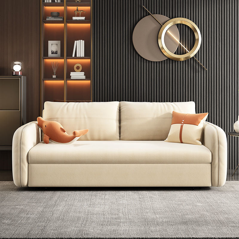 Modern Futon Sofa Bed 30.31" Wide Fabric Storage Futon with Storage