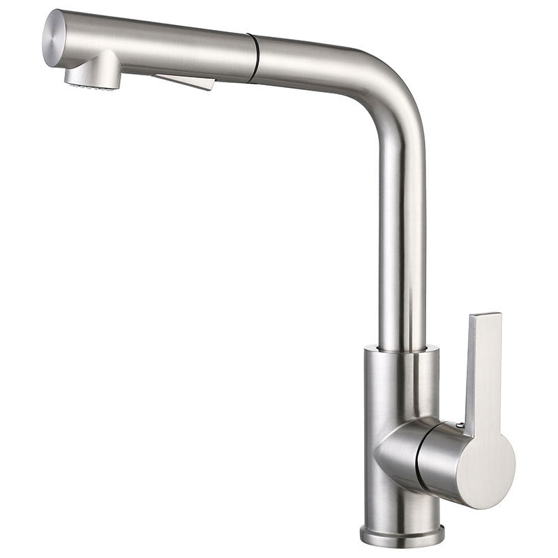 Modern Style Copper Kitchen Faucet Single Handle Low Arc Kitchen Faucet