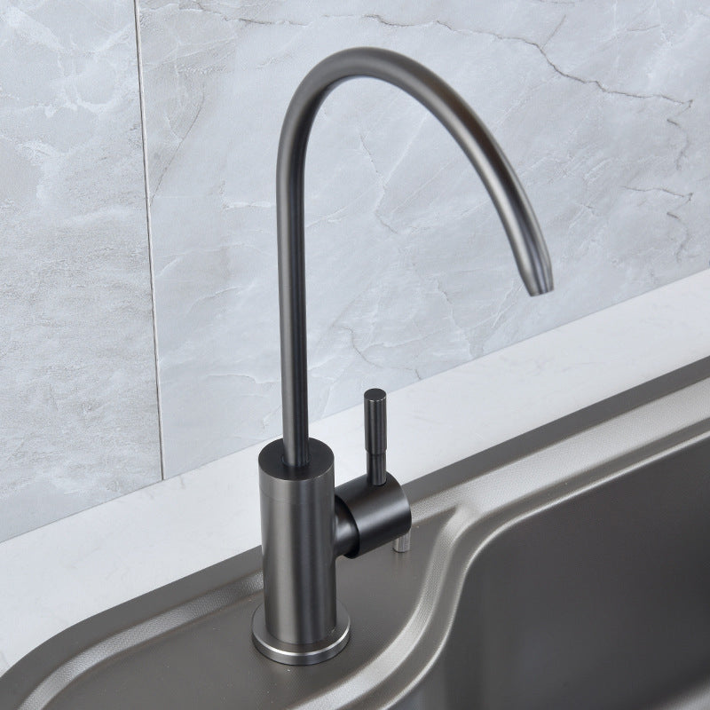 Pull Down 1-Hold Single Handle Kitchen Faucet High Arch Water Filler