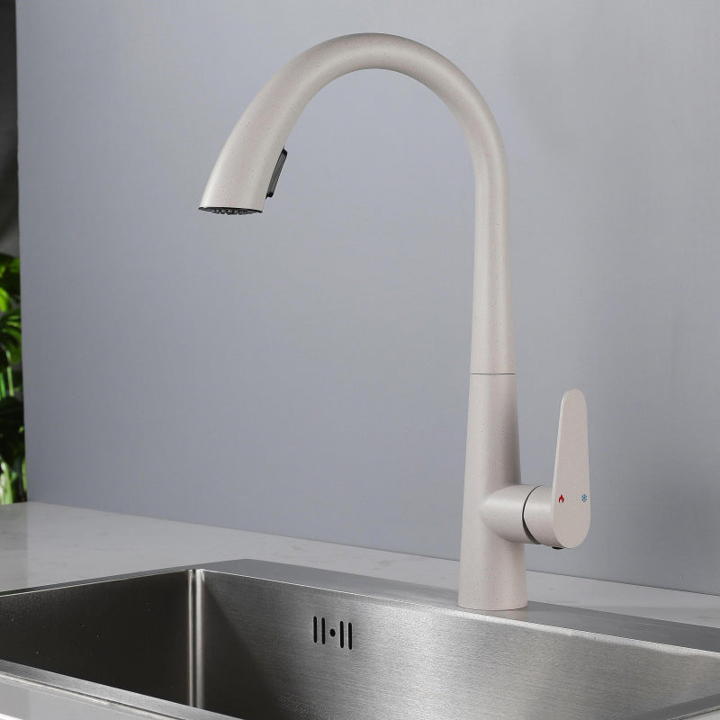 Modern Style Retractable Kitchen Faucet 304 Stainless Steel 1-Handle Kitchen Faucet