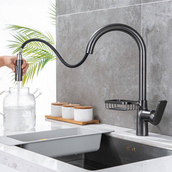 Modern Pull Down Kitchen Faucet Single Handle Faucet with Pull Out Sprayer