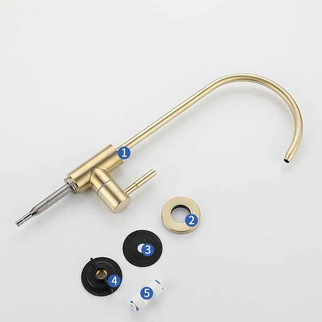 Contemporary Single Handle Kitchen Faucet Pull Down 1-Hold Bar Faucet with No Sensor