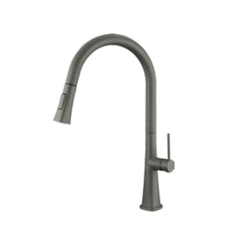 Contemporary One Handle Kitchen Faucet Pull Down 1-Hold Bar Faucet with Pull Out Sprayer