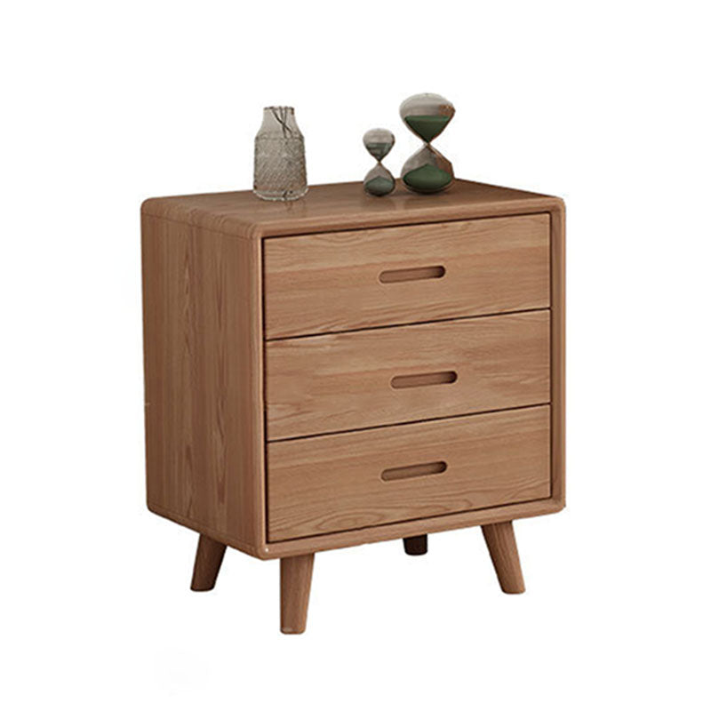 Contemporary Solid Wood Storage Chest Bedroom Vertical Chest with Drawers