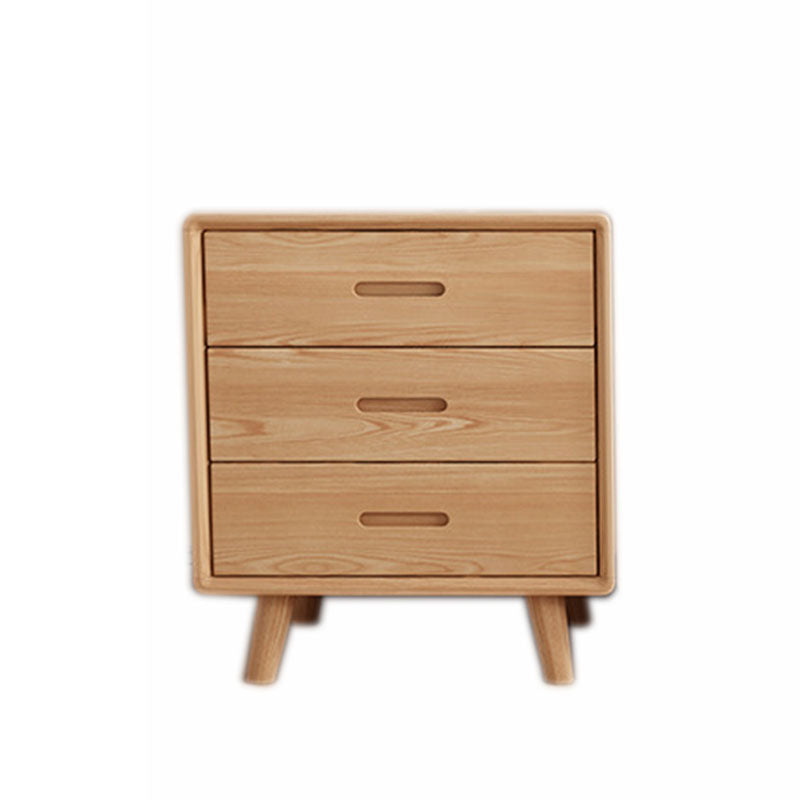 Contemporary Solid Wood Storage Chest Bedroom Vertical Chest with Drawers