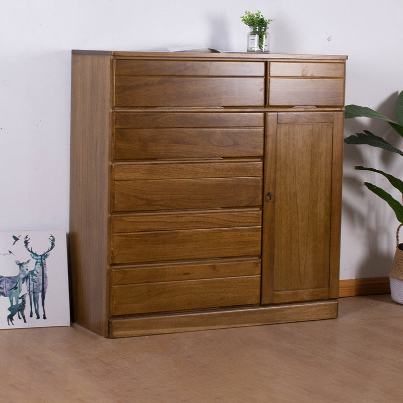 Solid Wood Modern Storage Chest Dresser Horizontal Storage Chest Dresser