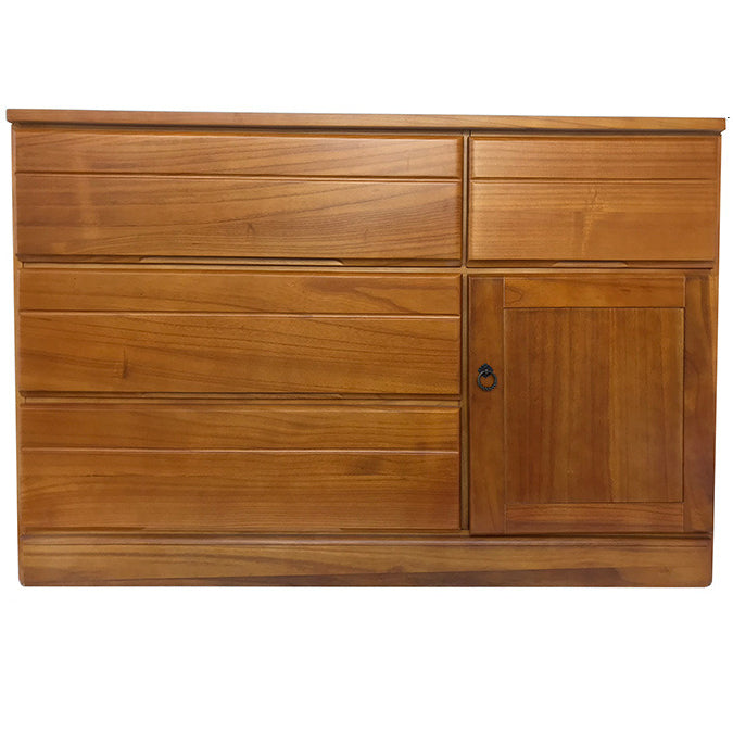 Solid Wood Modern Storage Chest Dresser Horizontal Storage Chest Dresser