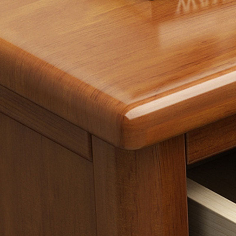 Home Contemporary Storage Chest Rubber Wood Chest with Drawers