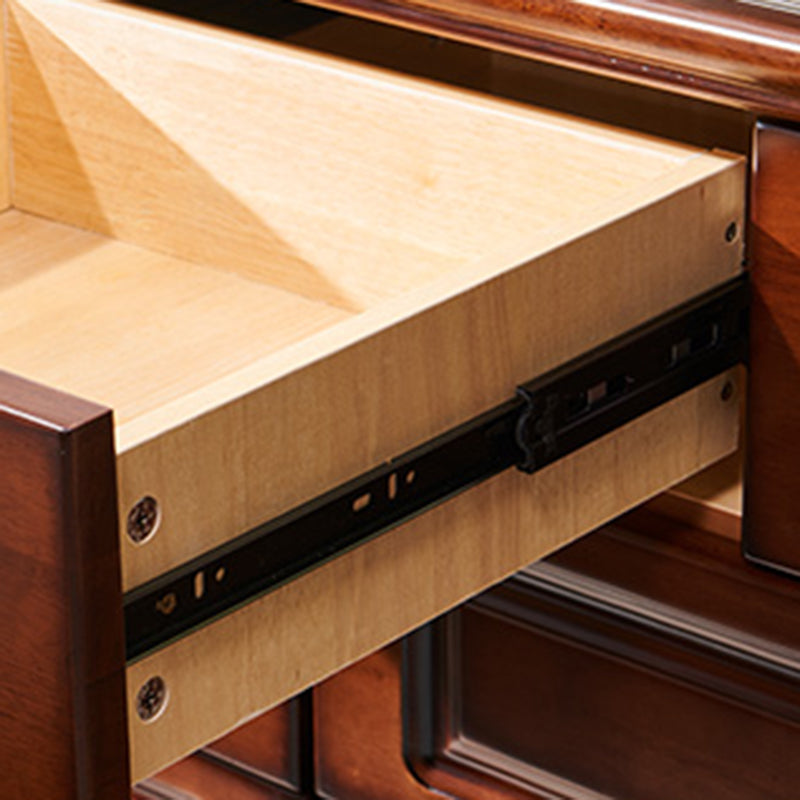 Vertical Rubber Wood Bedroom Storage Chest Traditional Chest with Drawers