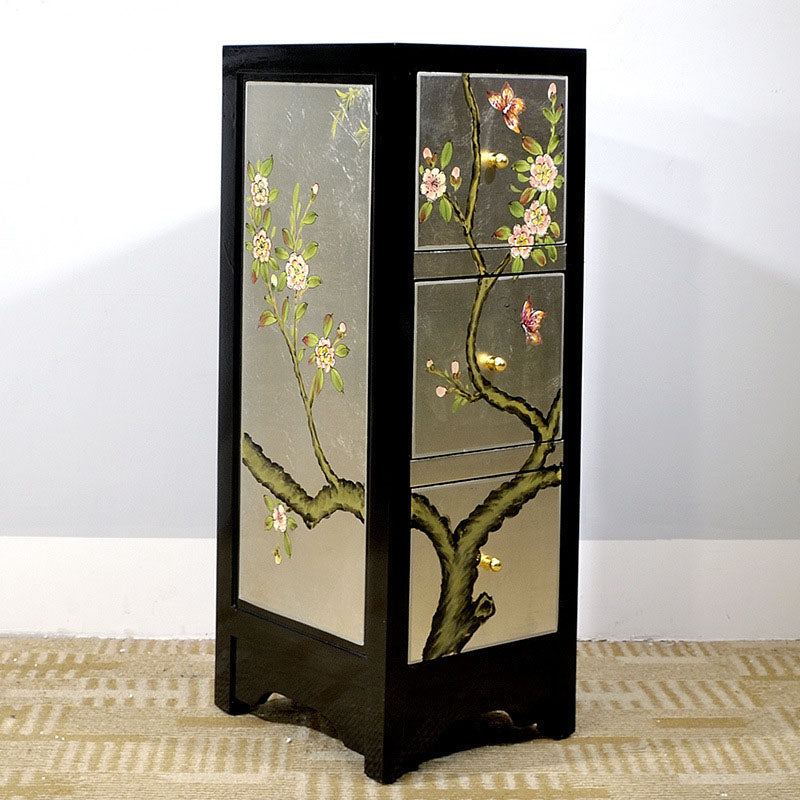 Nautical Bedroom Storage Chest Wooden Vertical Chest with Drawers