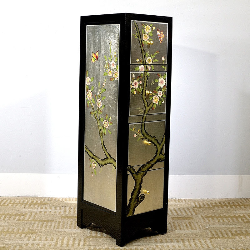 Nautical Bedroom Storage Chest Wooden Vertical Chest with Drawers