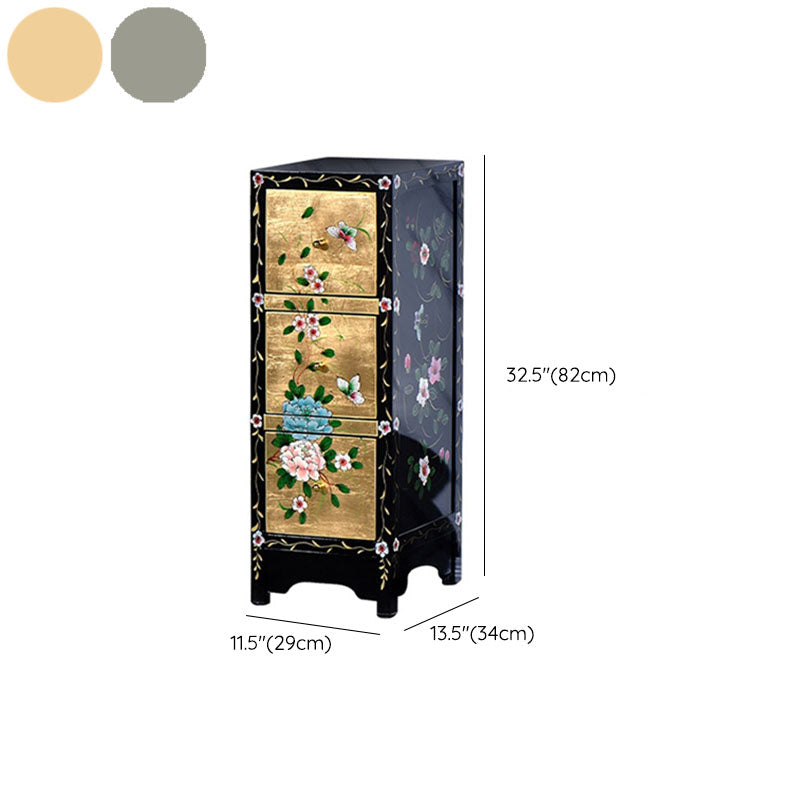 Nautical Bedroom Storage Chest Wooden Vertical Chest with Drawers