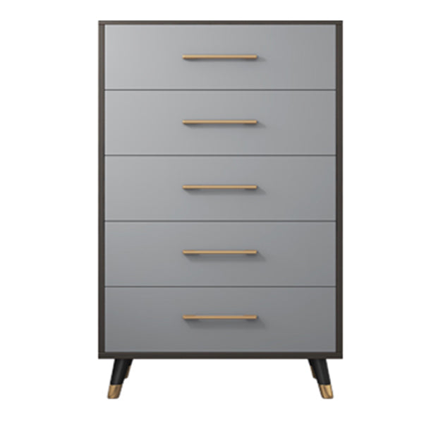 Classic Glam Wood Storage Chest Dresser Gray Bedroom Dresser