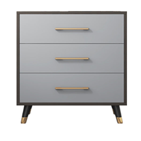 Classic Glam Wood Storage Chest Dresser Gray Bedroom Dresser