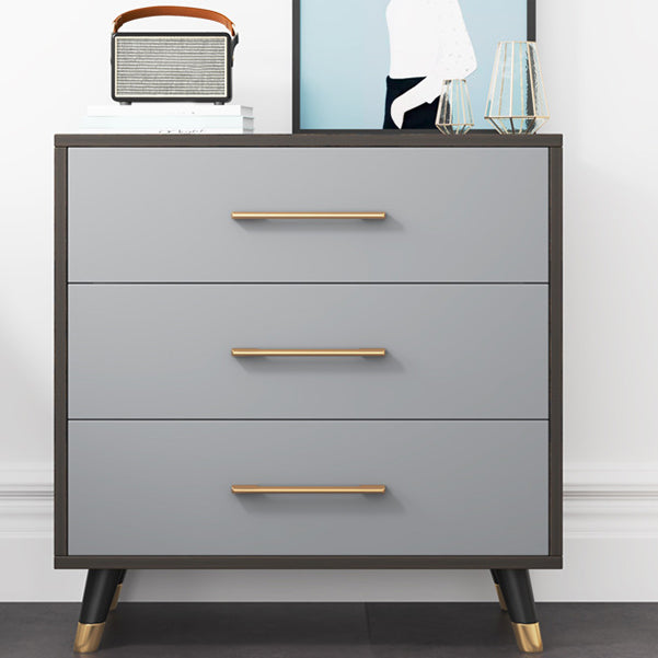 Classic Glam Wood Storage Chest Dresser Gray Bedroom Dresser
