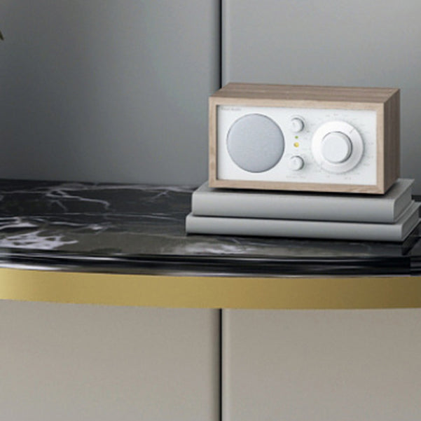 Contemporary Console Accent Table Antique Finish Half Moon Sofa Console Table