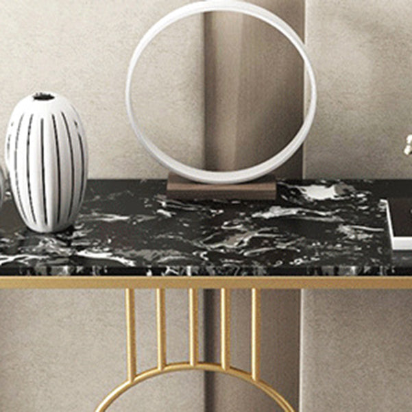 Glam Accent Table Antique Finish Sofa Console Table with Shelf