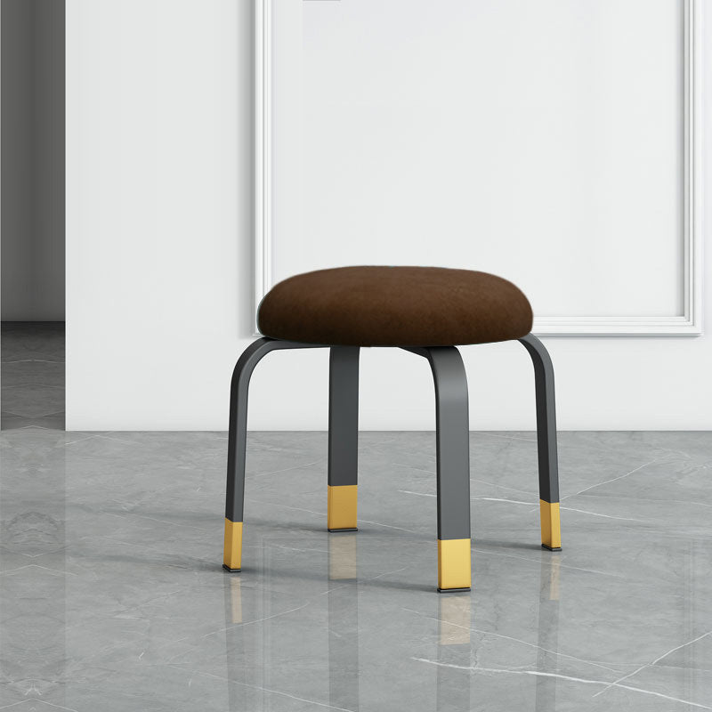 Black Modern Standard Pure Color Water Resistant Round Indoor Standard