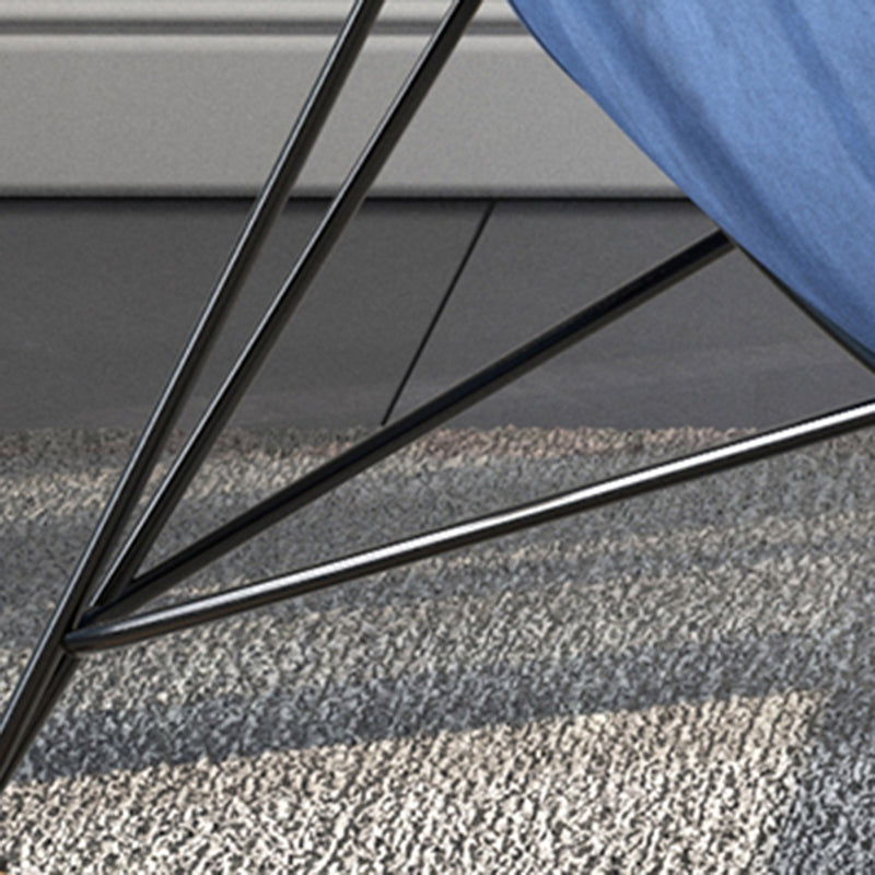 Contemporary Upholstered Rocker Chair Metal Frame Spindle Rocker Chair for Living Room