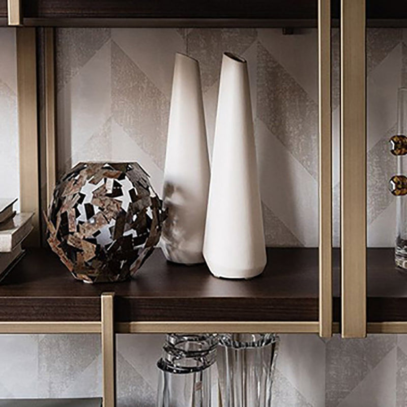 Urban Bookshelf Gold Metal Open Back Shelf Bookcase with Shelves for Living Room