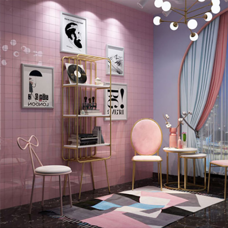 4 Shelves Standard Bookshelf Metal Modern Bookcase ,11.8" W X 70.9" H