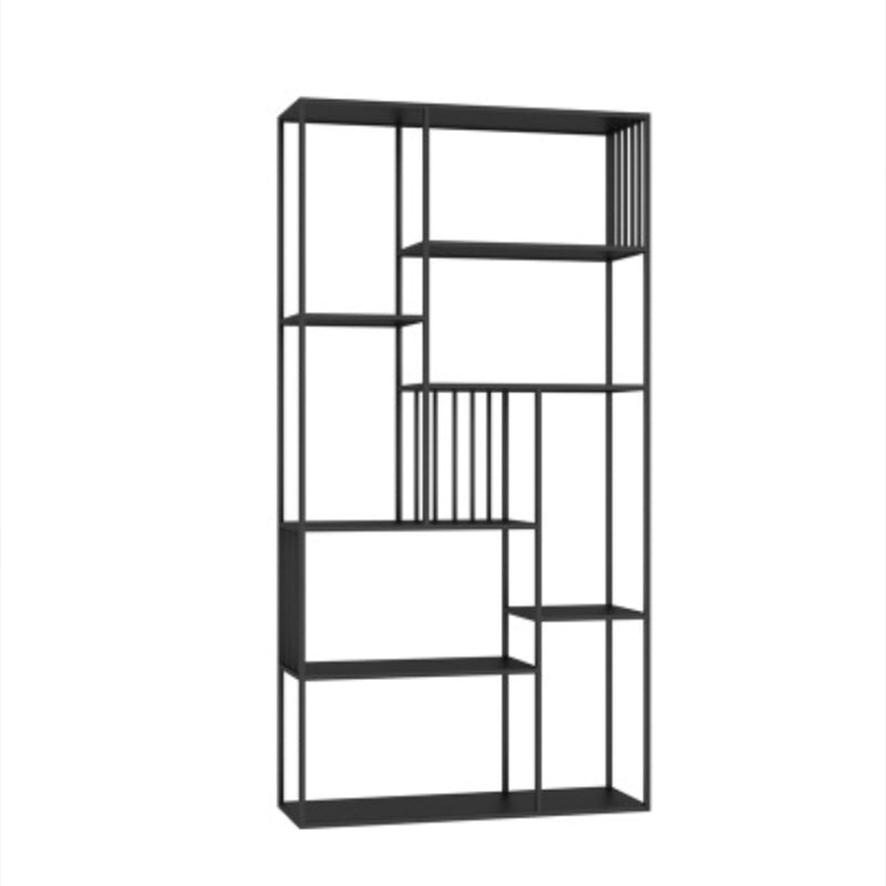Contemporary Metal Bookshelf Etagere Shelf Bookcase for Study Room 11.8" W