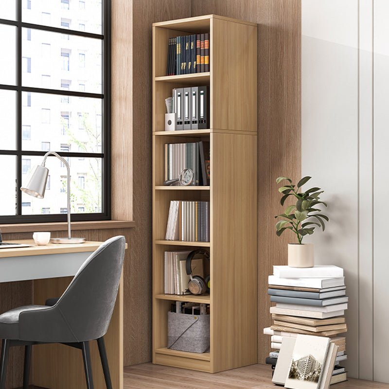 Engineered Wood Shelf Bookcase Standard Modern Bookshelf with Closed Back