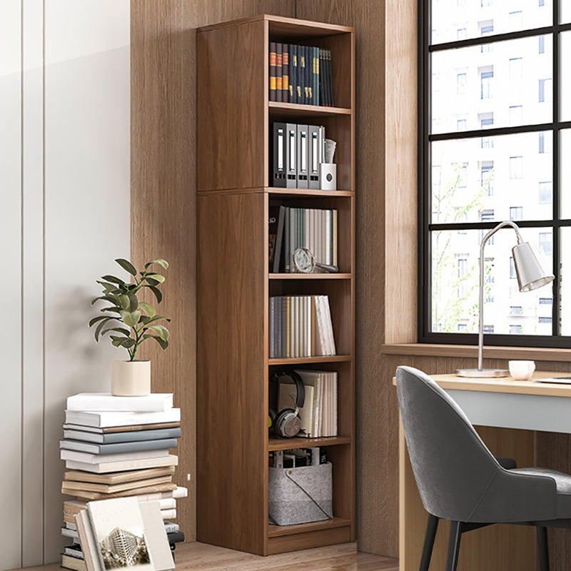 Engineered Wood Shelf Bookcase Standard Modern Bookshelf with Closed Back