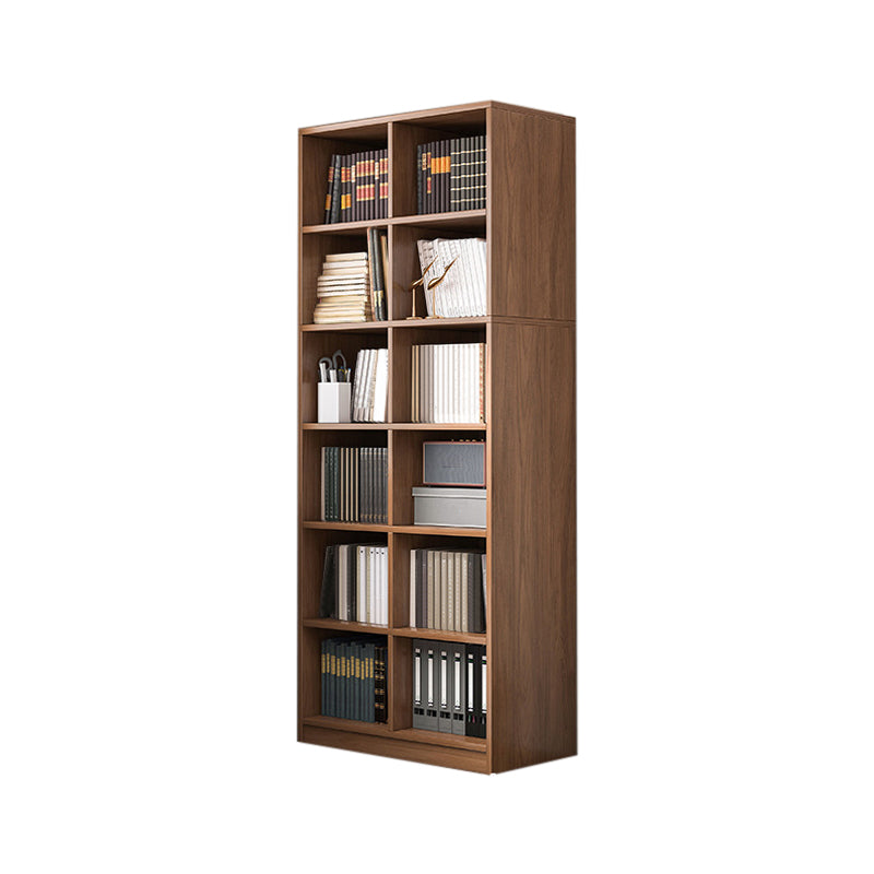 Engineered Wood Shelf Bookcase Standard Modern Bookshelf with Closed Back
