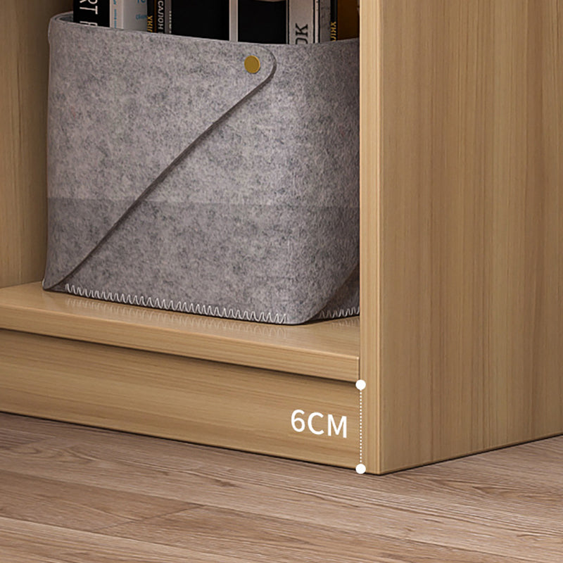 Engineered Wood Shelf Bookcase Standard Modern Bookshelf with Closed Back