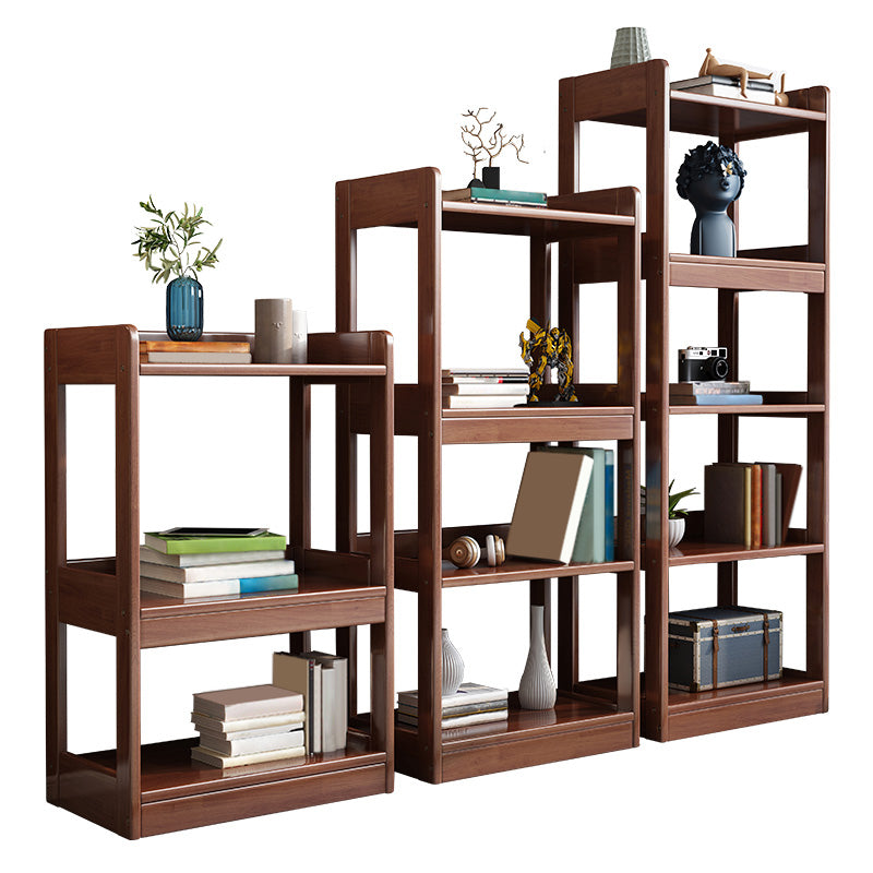 Etagere Contemporary Bookcase Wooden Bookshelf with Rectangular Shelves