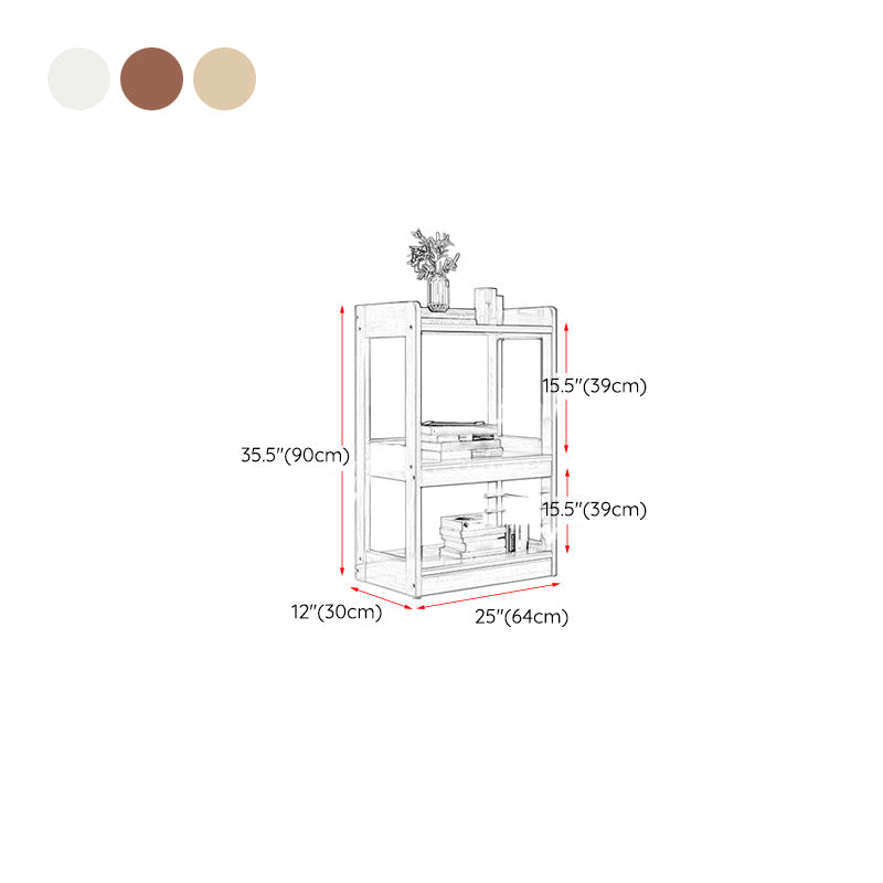 Etagere Contemporary Bookcase Wooden Bookshelf with Rectangular Shelves
