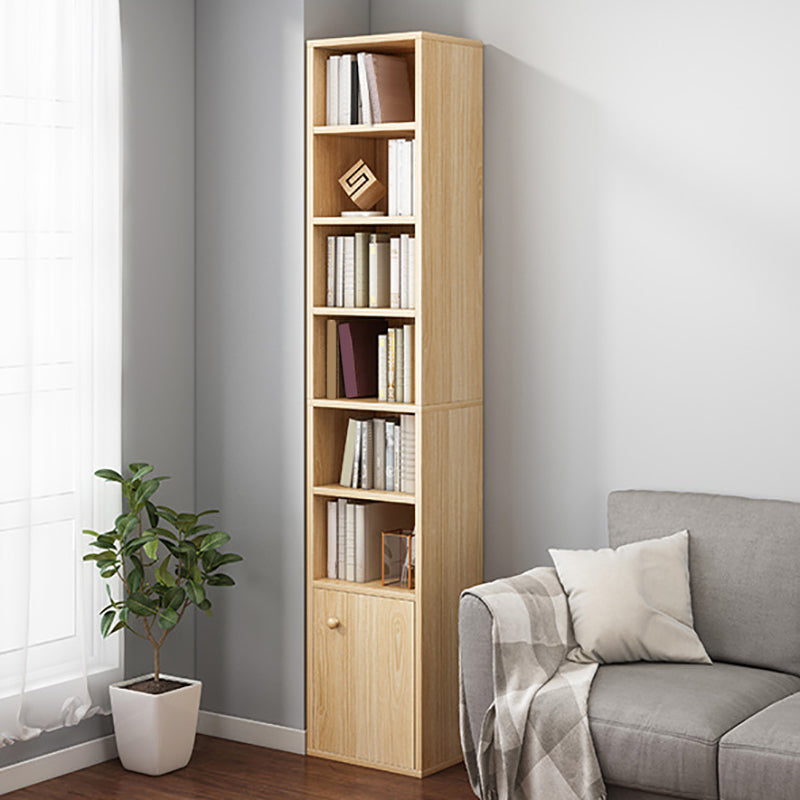 Modern Standard Bookshelf Wood Engineered Bookcase with Rectangular Shelves