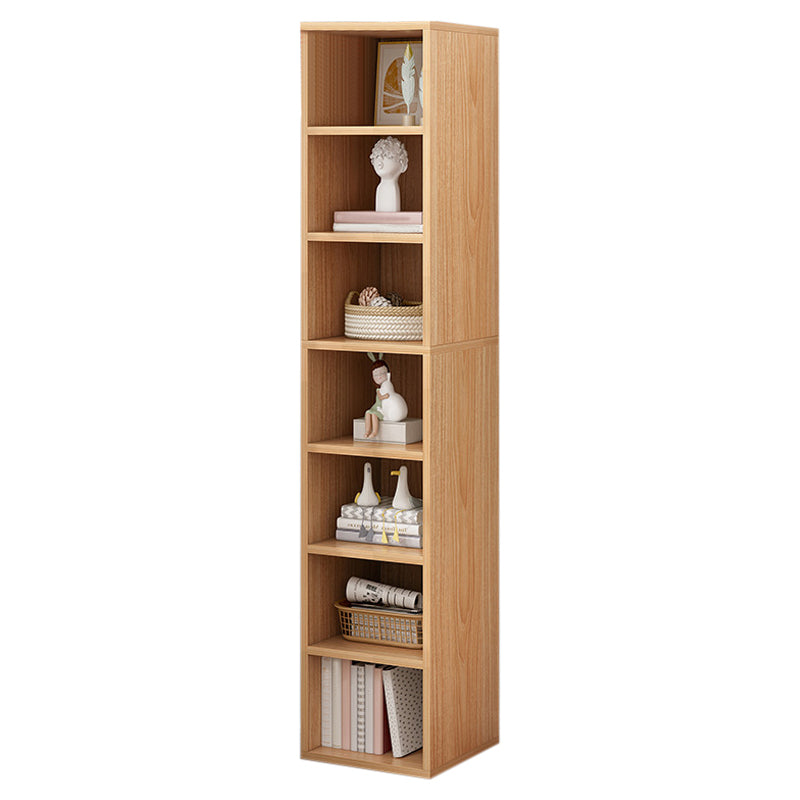Modern Standard Bookshelf Wood Engineered Bookcase with Rectangular Shelves