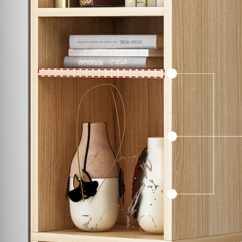 Modern Standard Bookshelf Wood Engineered Bookcase with Rectangular Shelves