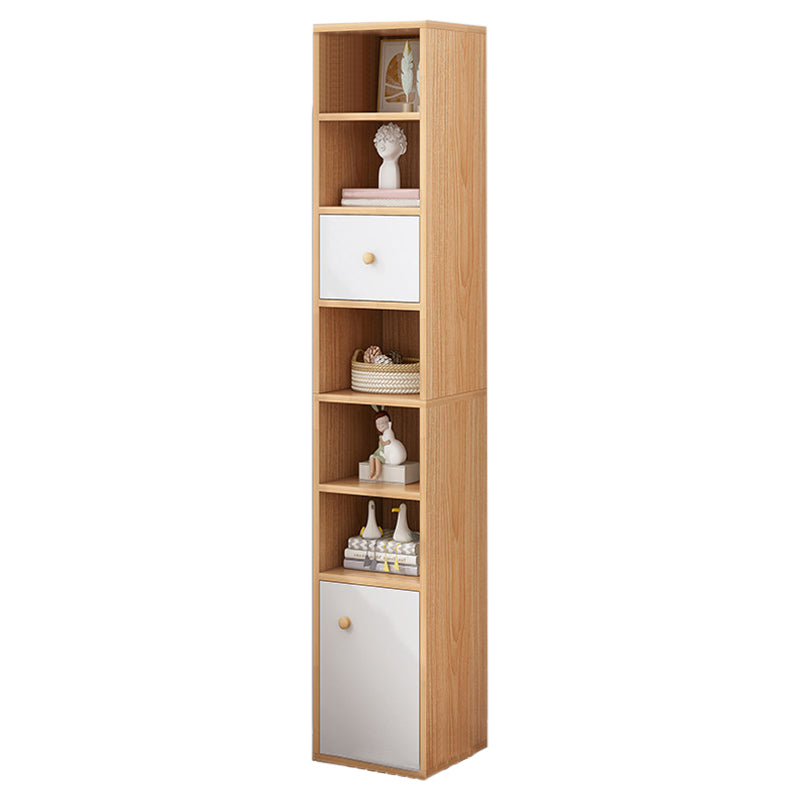 Modern Standard Bookshelf Wood Engineered Bookcase with Rectangular Shelves