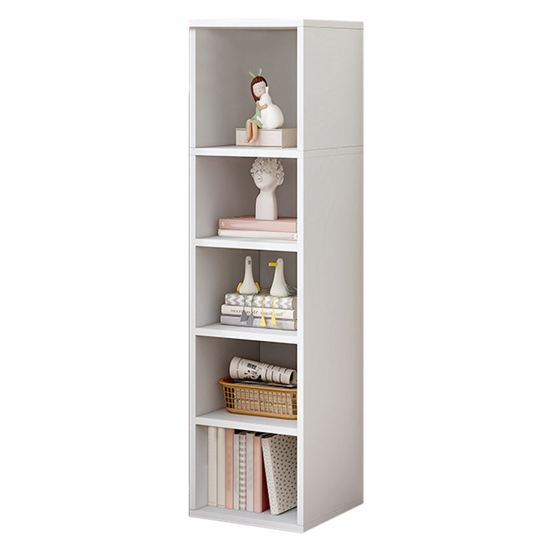 Modern Standard Bookshelf Wood Engineered Bookcase with Rectangular Shelves