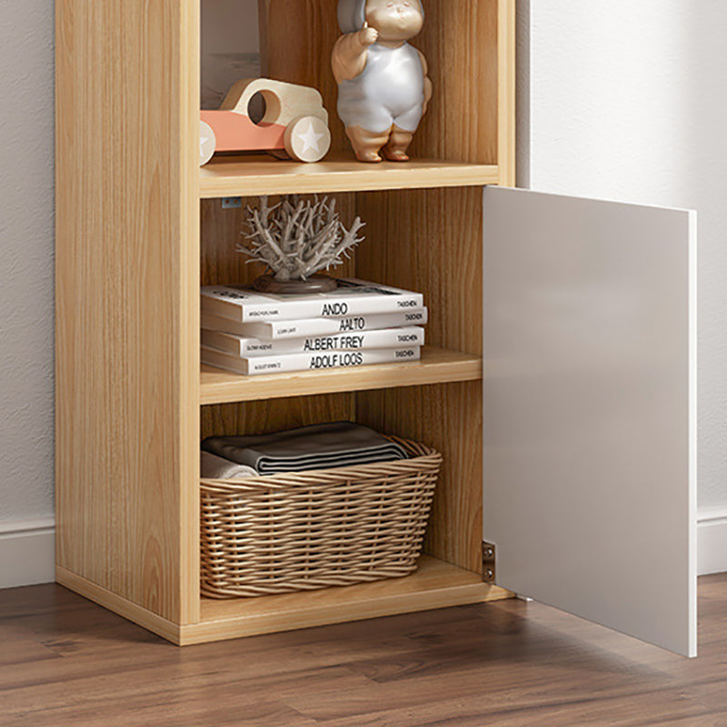 Modern Standard Bookshelf Wood Engineered Bookcase with Rectangular Shelves
