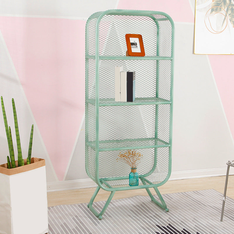 Etagere Closed Back Shelf Bookcase Vertical Metal Book Shelf for Home